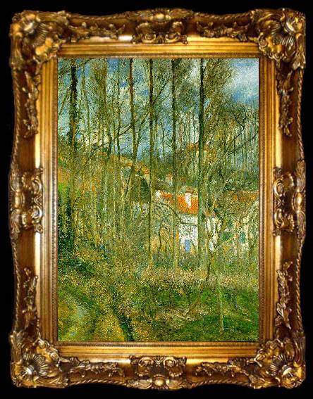 framed  Camille Pissaro La Cote des Boeufs, The Hermitage, ta009-2